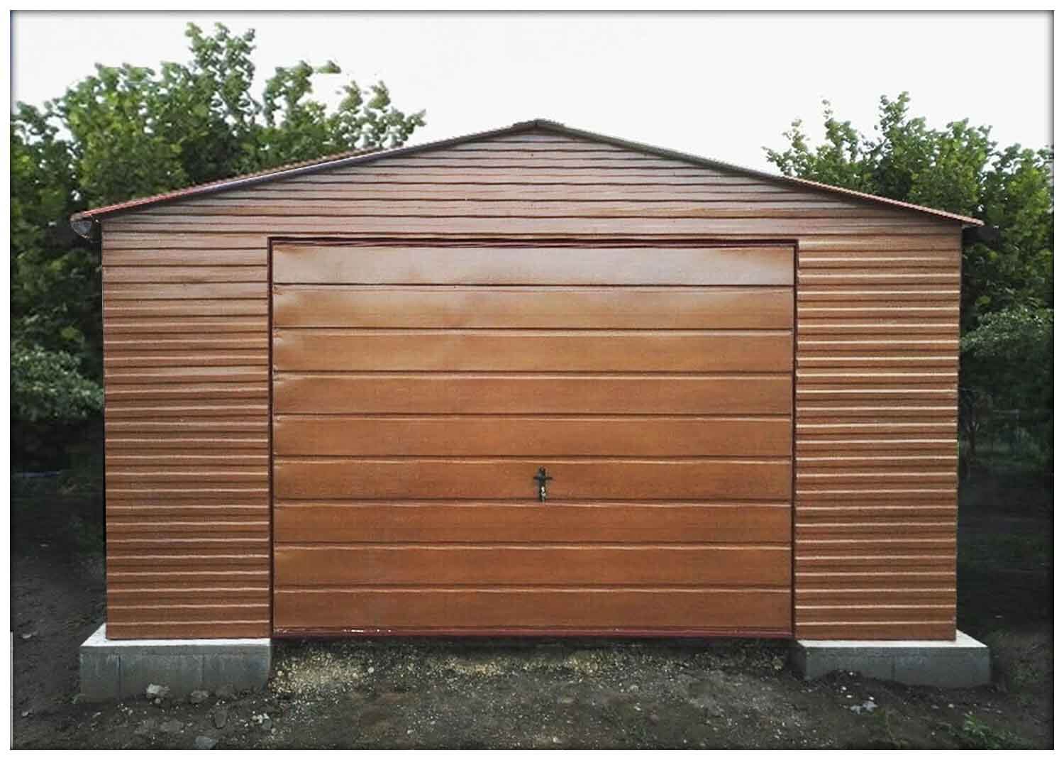 Plechová garáž 5x7 sedlová strecha Zlatý Dub