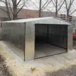 Plechová garáž 4x5 sedlová strecha, Pozinkovaná